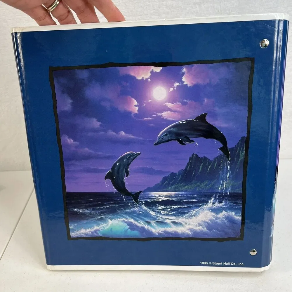 Vintage‎ Dolphins Stuart Hall 3 Ring Binder Notebook 1996 Super RARE OOAK
